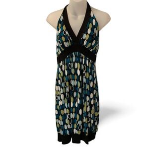 Enfocus Studio Blue and Green Patterned Dress